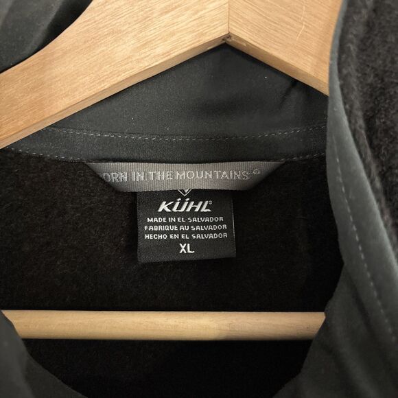 Kuhl Interceptr 1/4 Zip Sweater Pullover Fleece Jacket Black Mens XL Performance - Picture 3 of 7